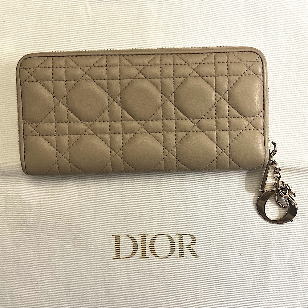 Lady Dior Voyageurs Beige Cannage Wallet